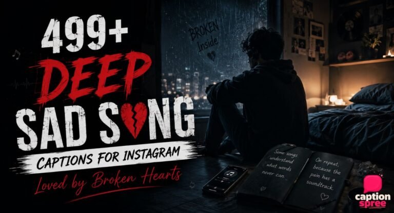 499+ Deep Sad Song Captions for Instagram Loved by Broken Hearts