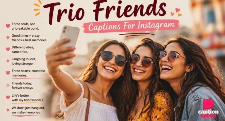 499+ Trio Friends Captions For Instagram That Go Viral Instantly