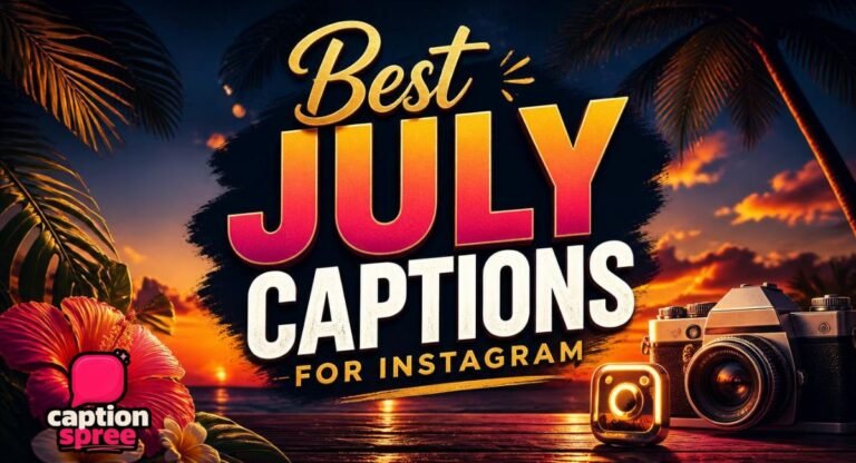 215+ Best July Captions for Instagram (2026) — Funny, Aesthetic, Beach & 4th of July Ideas