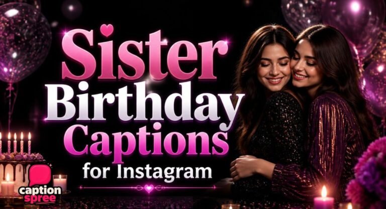 250+ Sister Birthday Captions for Instagram (2026) — Funny, Cute & Heartfelt
