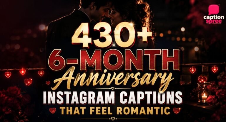430+ 6-Month Anniversary Instagram Captions That Feel Romantic