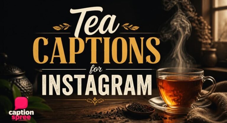 240+ Best Tea Captions for Instagram 2026 (Funny, Cute, Aesthetic, Chai & Matcha Captions)
