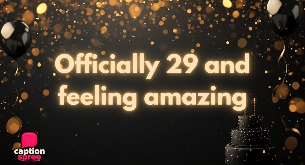 Short & Sweet 29th Birthday Captions