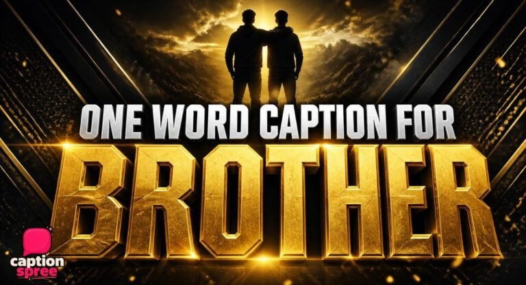 480+ One Word Caption for Brother (Cool, Emotional, Funny & Short) – 2026